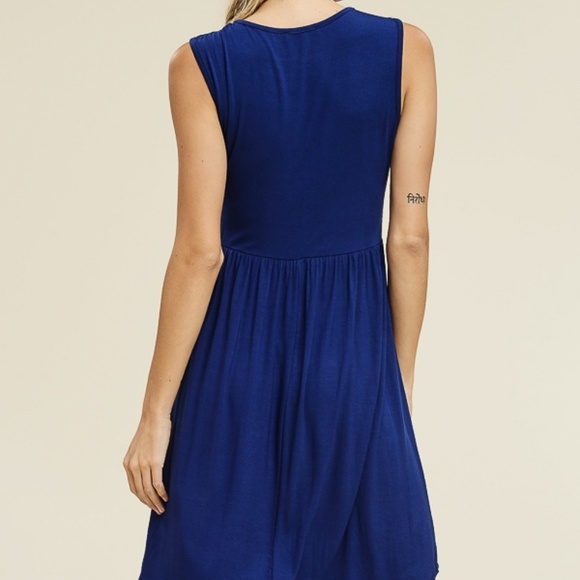 {1 left} Blue Midi Dress - Picture 3 of 5